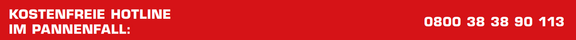 Banner: Kostenfreie Hotline im Pannenfall